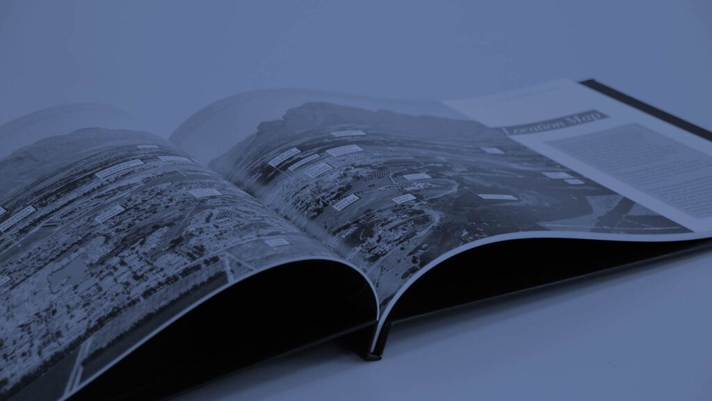 an open book views from the side