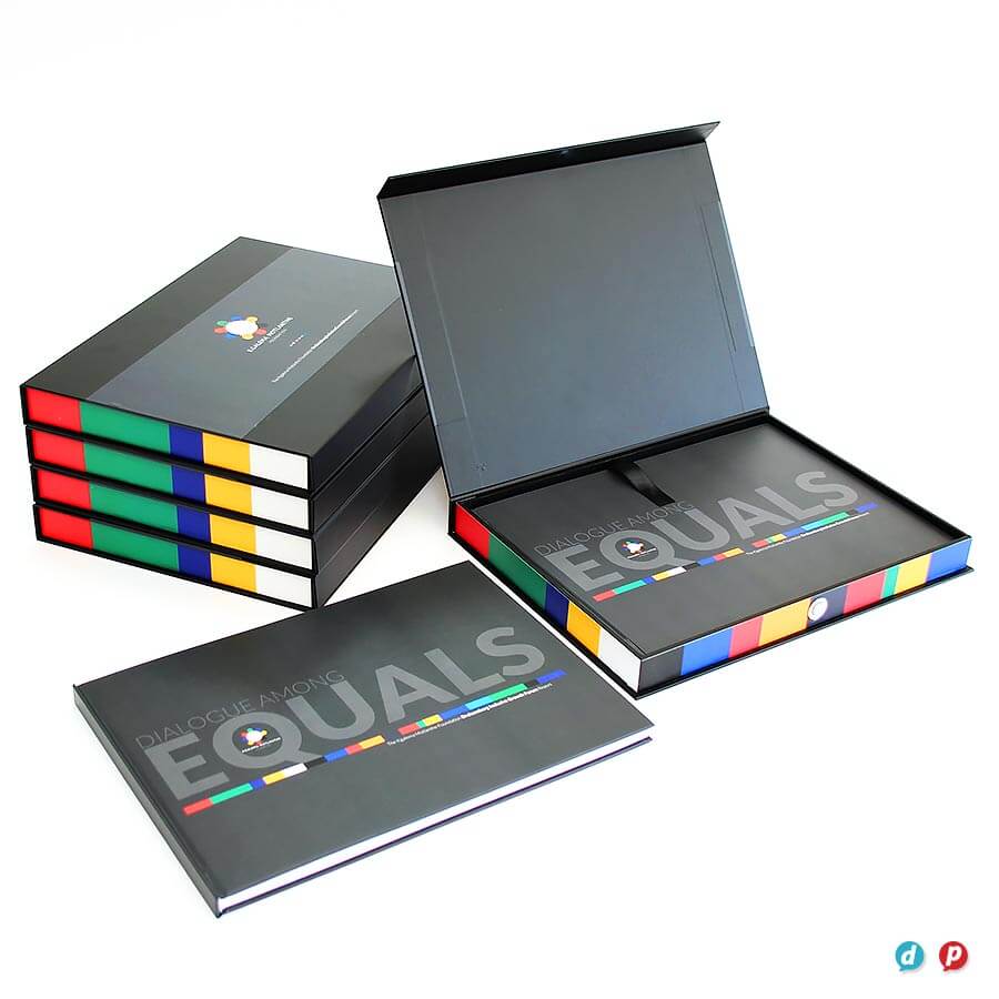 Hot Ink dialogue game box set with colorful design and open case.