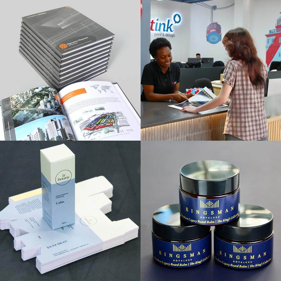 High-quality inkjet print samples and colour charts for professional printing.